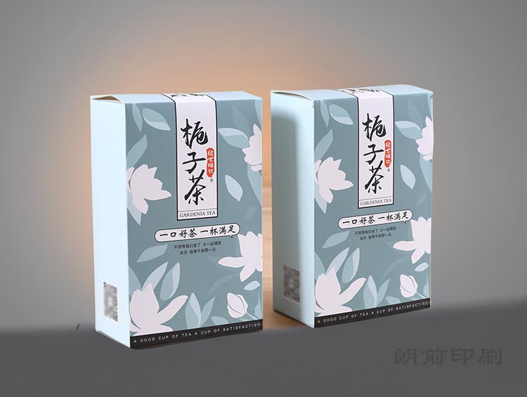 栀子茶白卡纸盒包装